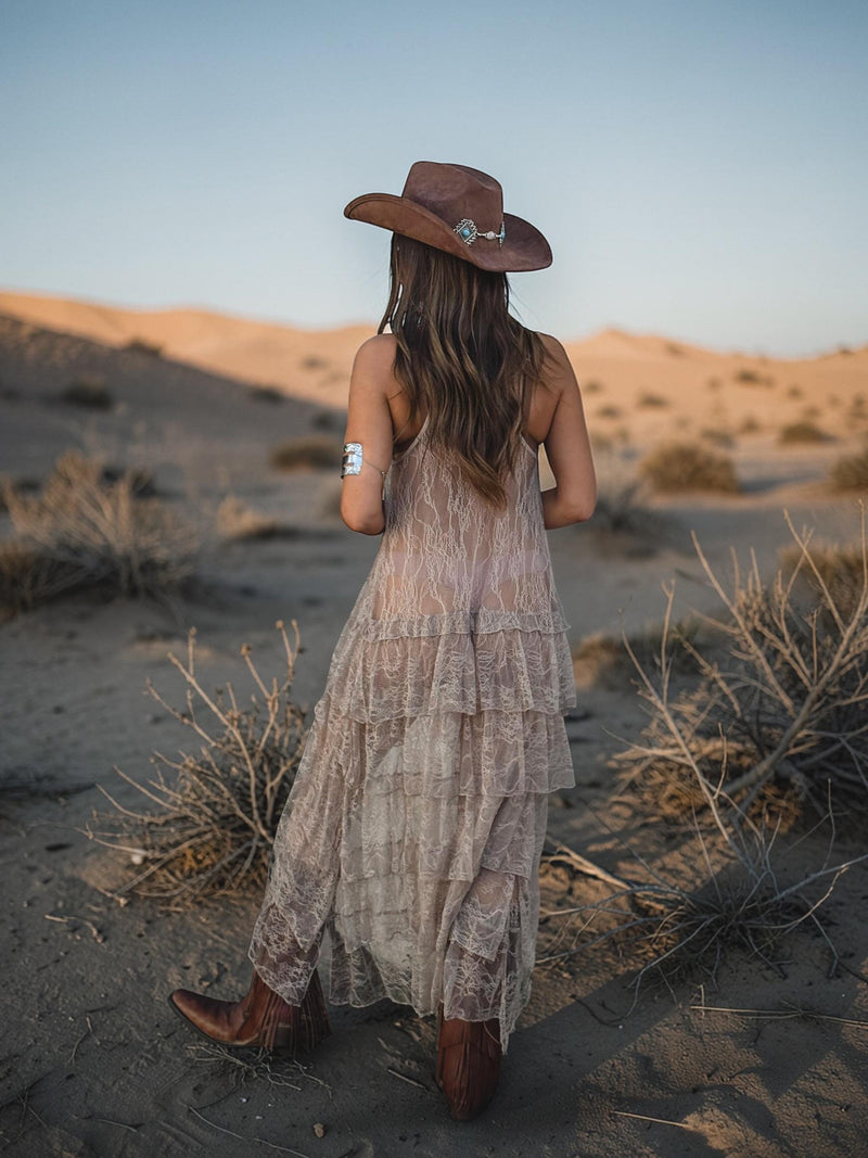 Lace Tiered Duster, Boho Lace Duster Dress, Bohemian Festival Top, Bur – Gypsy Tale