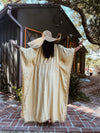 Handmade Tassel Embroidery Boho Bohemian Maxi Gold Kimono
