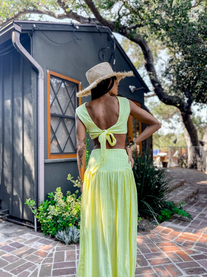 Yellow Bohemian Two Piece Tulum Set
