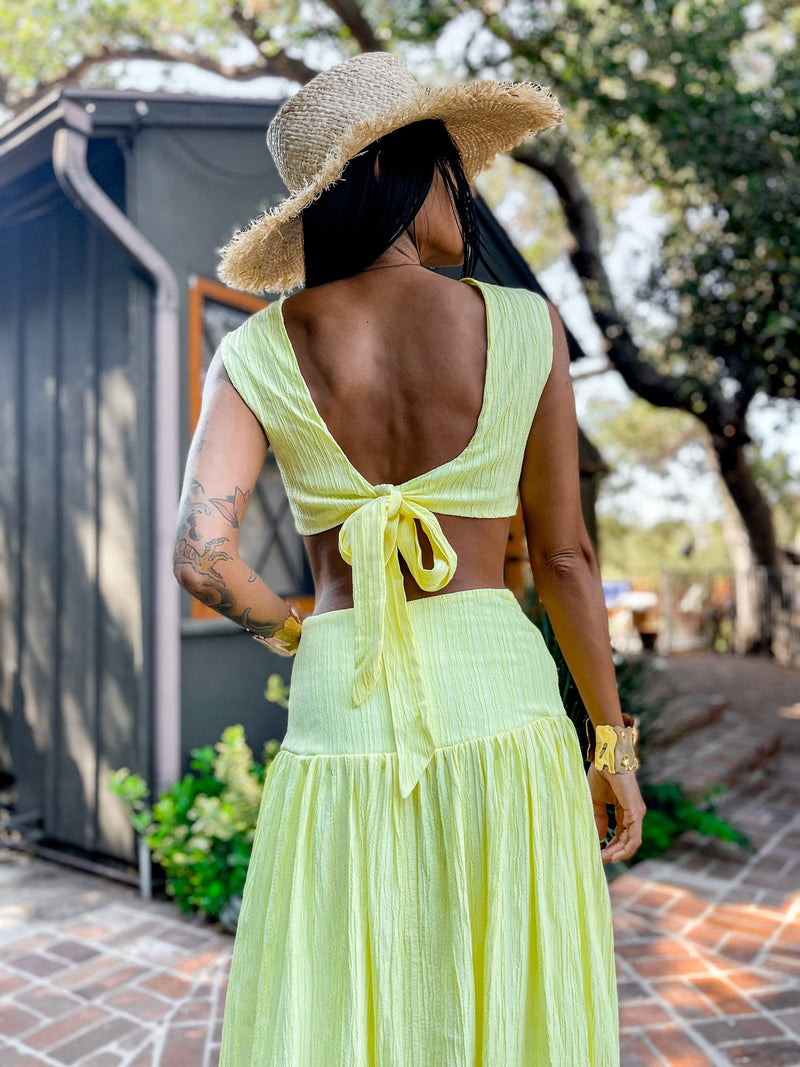 Yellow Bohemian Two Piece Tulum Set