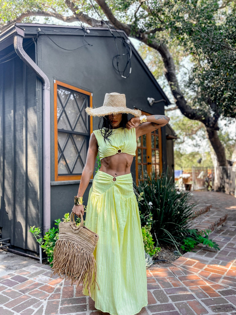 Yellow Bohemian Two Piece Tulum Set