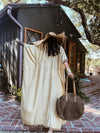Handmade Tassel Embroidery Boho Bohemian Maxi Gold Kimono