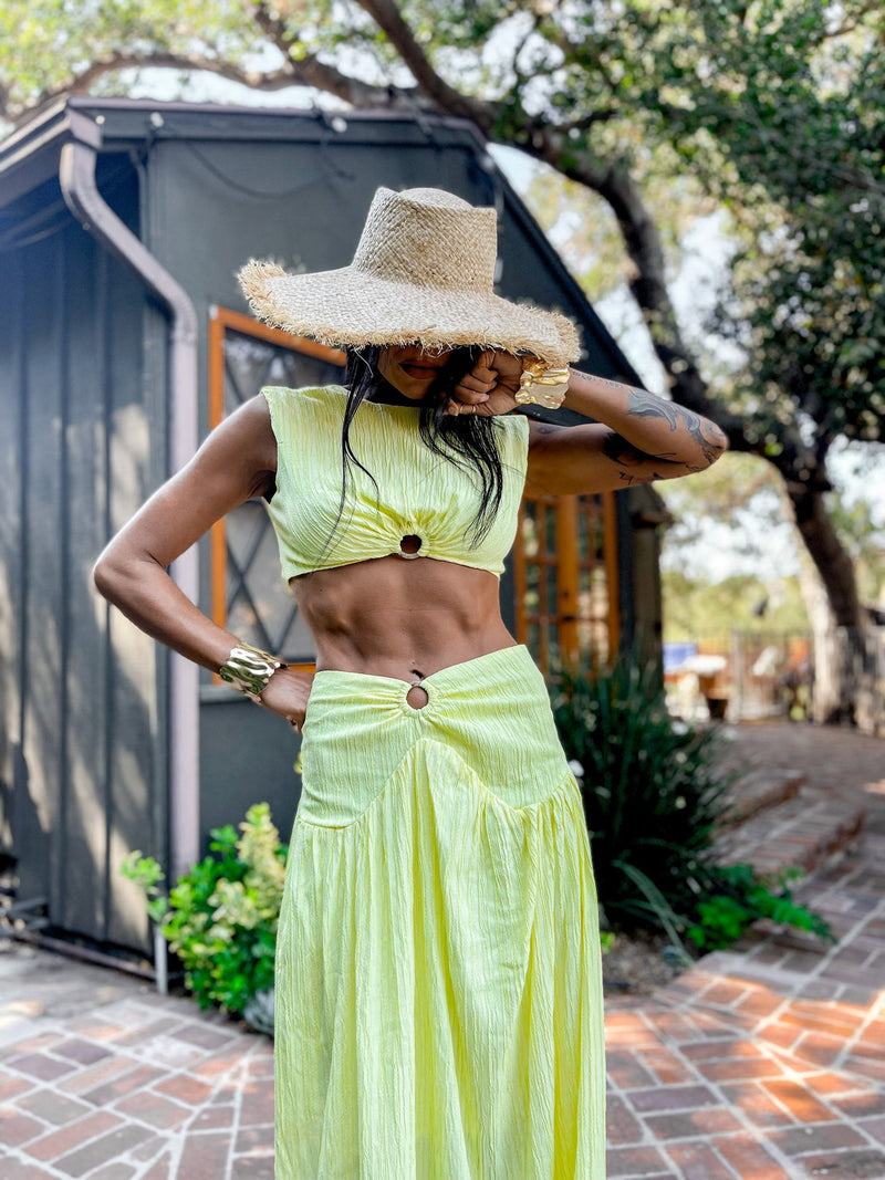 Yellow Bohemian Two Piece Tulum Set