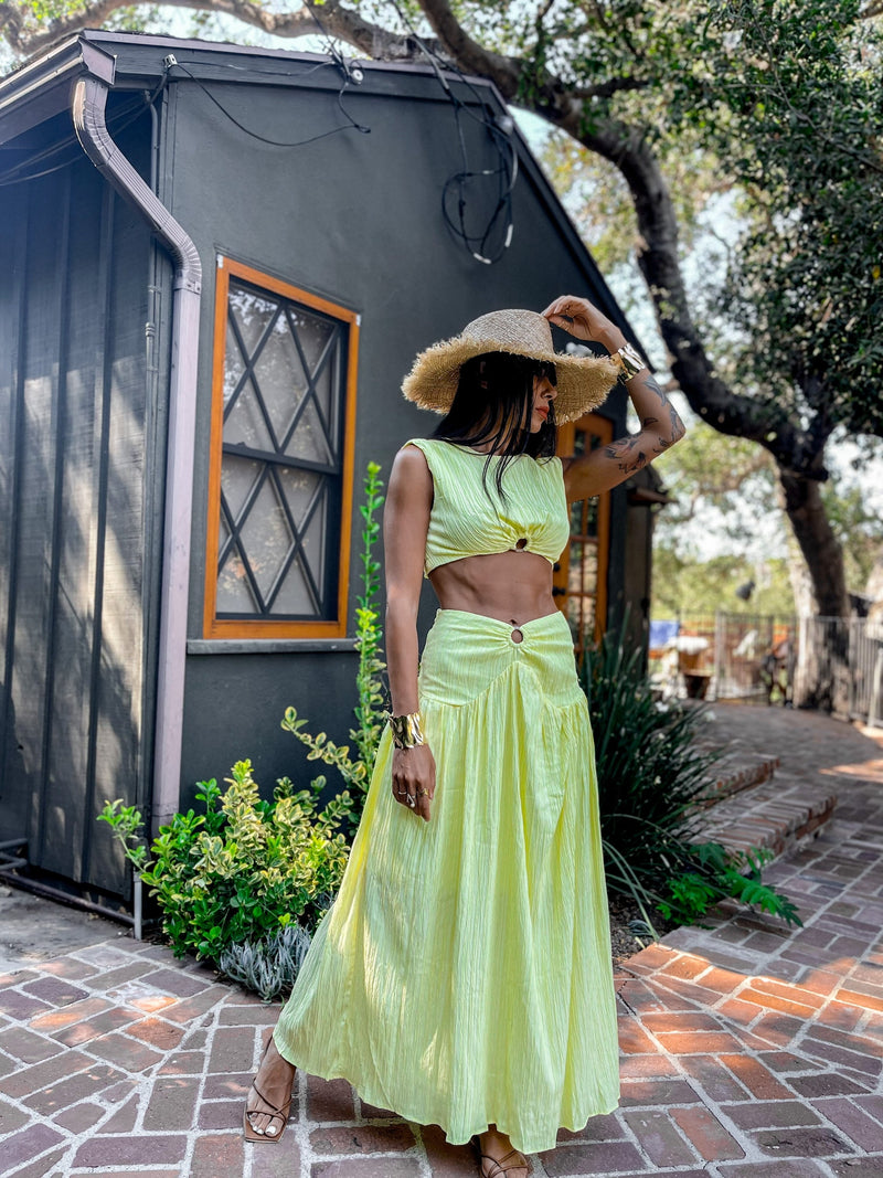 Yellow Bohemian Two Piece Tulum Set