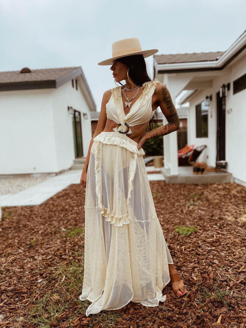 Boho Bridal Cutout Bohemian Wedding Dress