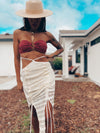 Bali Style Bandeau O Ring Strapless Bardot Cotton Top