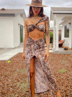 Goddess Bohemian Paisley Velvet Maxi Skirt Set