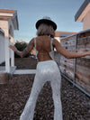 Renaissance Silver Fringe Festival Pants