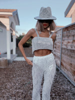 Renaissance Silver Fringe Festival Pants