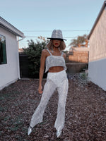 Renaissance Silver Fringe Festival Pants