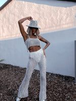 Renaissance Silver Fringe Festival Pants